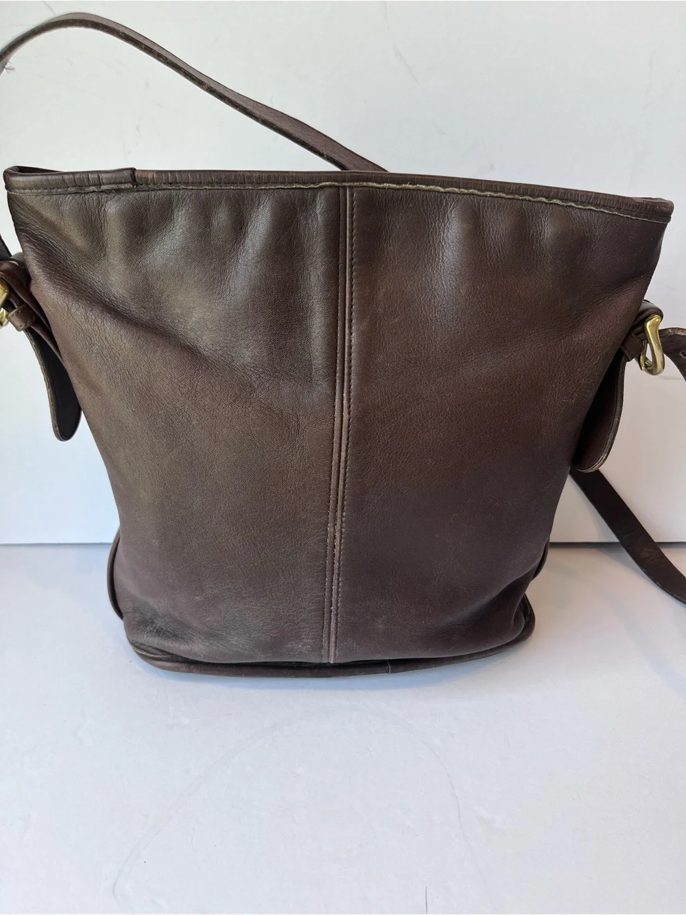 Vintage Coach Bleeker Bucket Bag Brown Leather